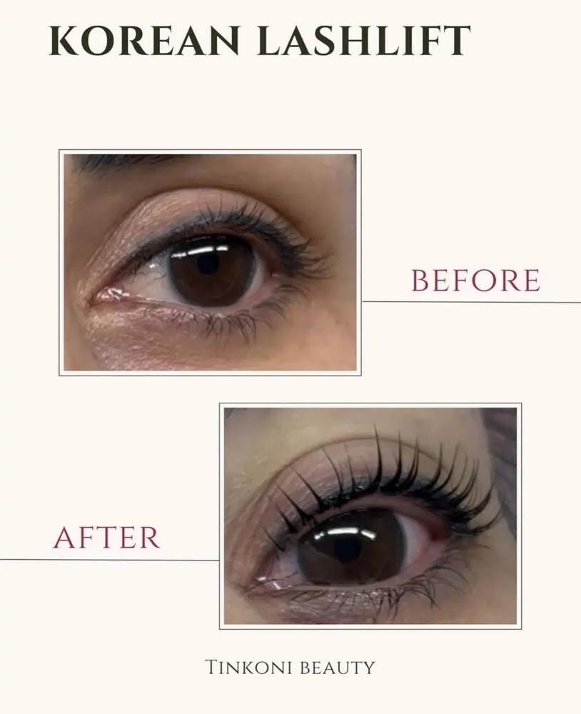 Korean Lashlift – vorher und nachher